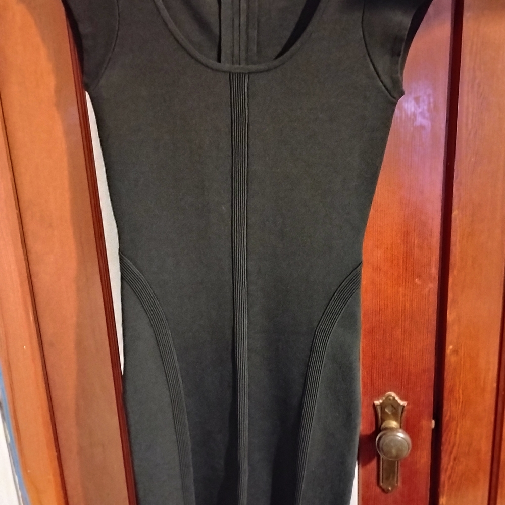 Mexx Elegant Black Body Con Midi Dress